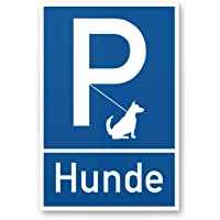 Parking – Chien Extérieur rester (Bleu)- enseigne-panneau-Plaque dinterdiction-– Chien Interdiction- Interdiction pour…